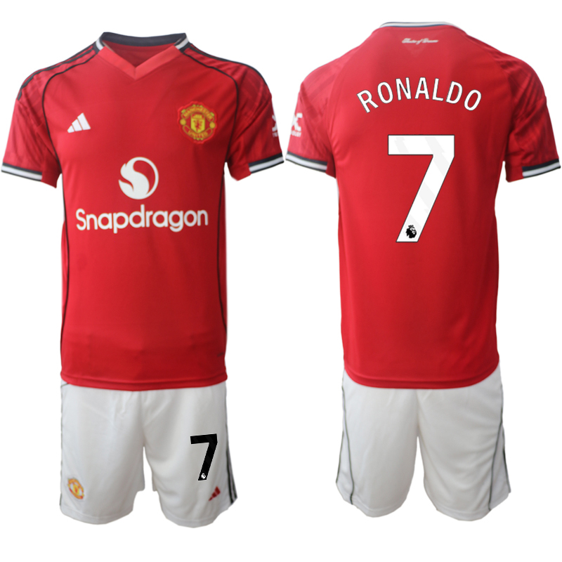 Men 2025-2026 Club Manchester United home Red 7 Soccer Jersey